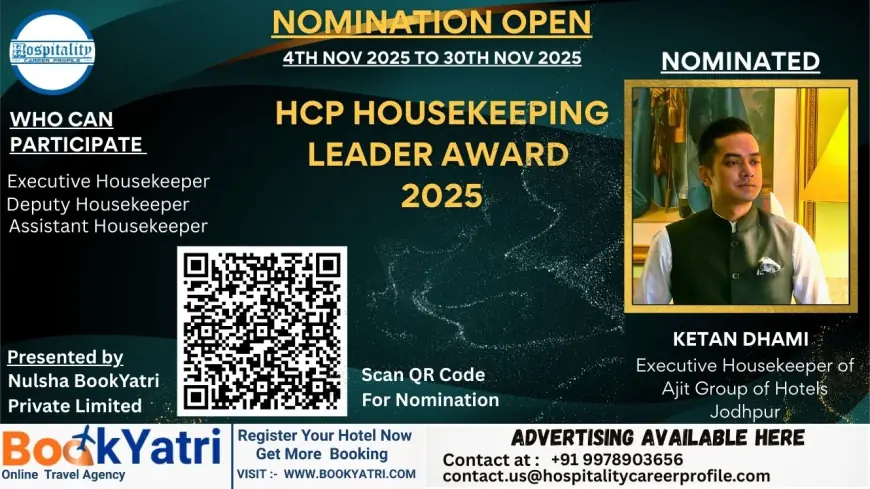 Ketan Dhami, Executive Housekeeper of Ajit Group of Hotels Jodhpur, Nominated for HCP Housekeeping Leader Award 2025