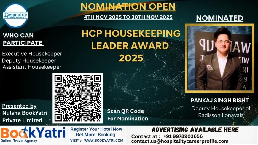 Pankaj Singh Bisht, Deputy Housekeeper of Radisson Lonavala, Nominated for HCP Housekeeping Leader Award 2025