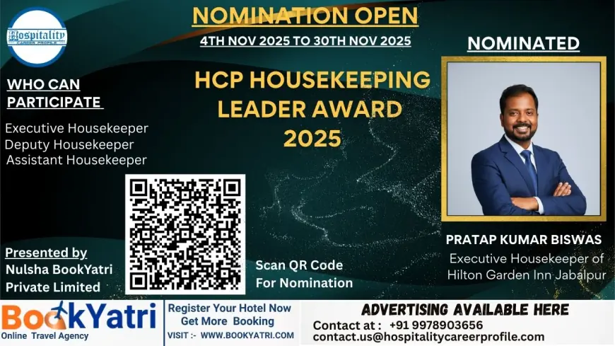 Pratap Kumar Biswas, Executive Housekeeper of Hilton Garden Inn Jabalpur, Nominated for HCP Housekeeping Leader Award 2025