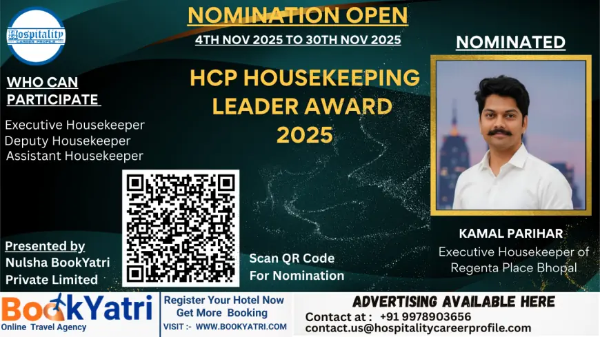 Kamal Parihar, Executive Housekeeper of Regenta Place Bhopal, Nominated for HCP Housekeeping Leader Award 2025