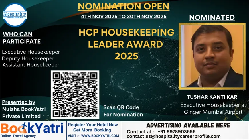 Tushar Kanti Kar, Executive Housekeeper of Ginger Mumbai Airport, Nominated for HCP Housekeeping Leader Award 2025