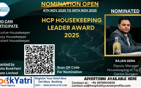 Rajan Gera, Deputy Manager Housekeeping of Taj City Centre Gurgaon, Nominated for HCP Housekeeping Leader Award 2025