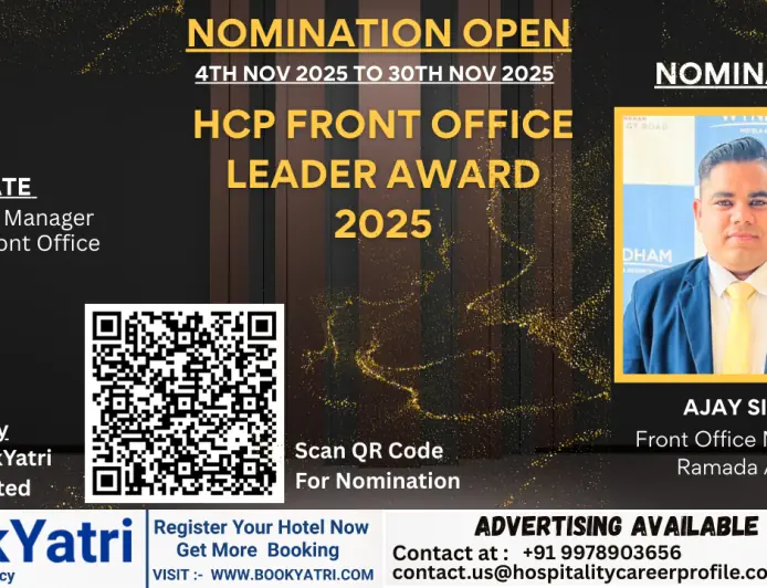 Ajay Singh, Front Office Manager at Ramada Aligarh, Nominated for HCP Front Office Leader Award 2025