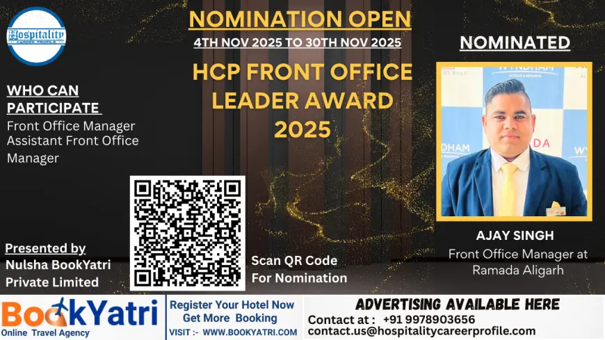 Ajay Singh, Front Office Manager at Ramada Aligarh, Nominated for HCP Front Office Leader Award 2025