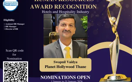 Swapnil S. S. Vaidya Nominated for HCP Human Resources Award 2026 – The People’s Choice for Hospitality Excellence