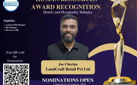 Joe Cherian Nominated for HCP Human Resources Award 2026 – The People’s Choice for Hospitality Excellence