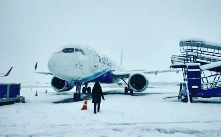 Heavy Snowfall Forces Multiple Flight Cancellations at Srinagar Airport