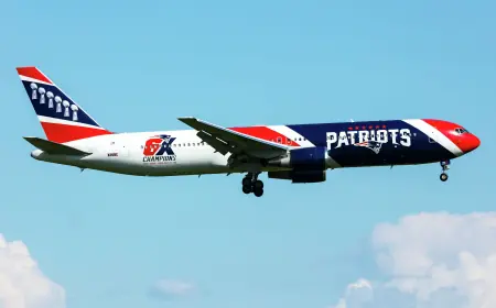 New England Patriots’ Boeing 767 Flies U.S. Marines to NATO Exercise in Norway