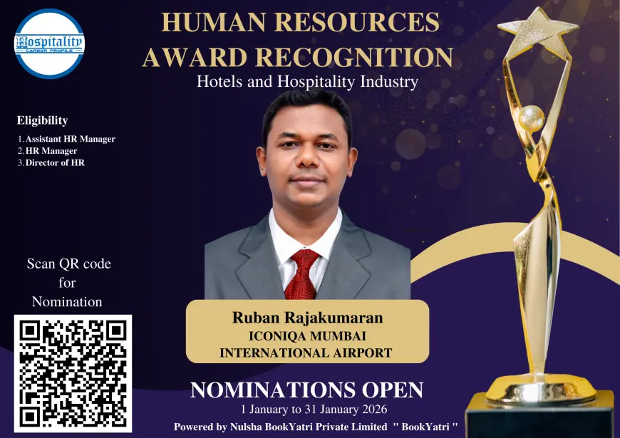 Ruban Rajakumaran D Nominated for HCP Human Resources Award 2026 – The People’s Choice for Hospitality Excellence