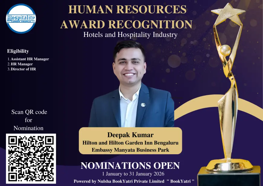 Deepak Kumar Nominated for HCP Human Resources Award 2026 – The People’s Choice for Hospitality Excellence