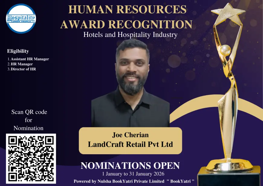 Joe Cherian Nominated for HCP Human Resources Award 2026 – The People’s Choice for Hospitality Excellence