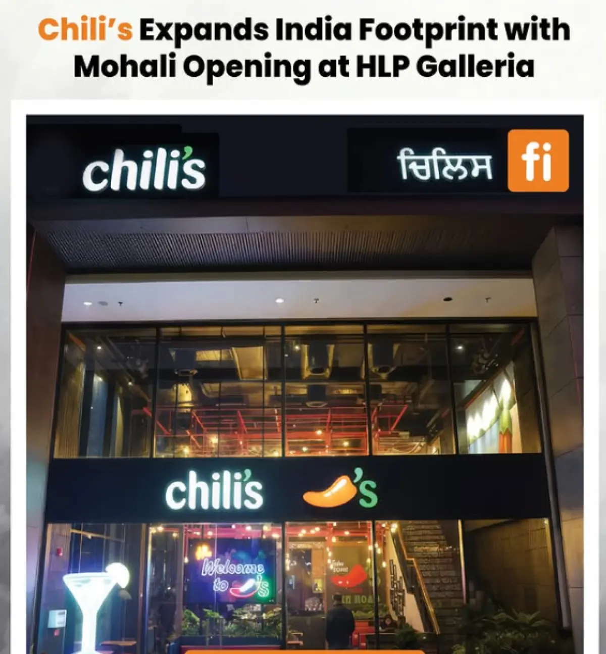 Chili’s Expands India Footprint With Mohali Restaurant Launch