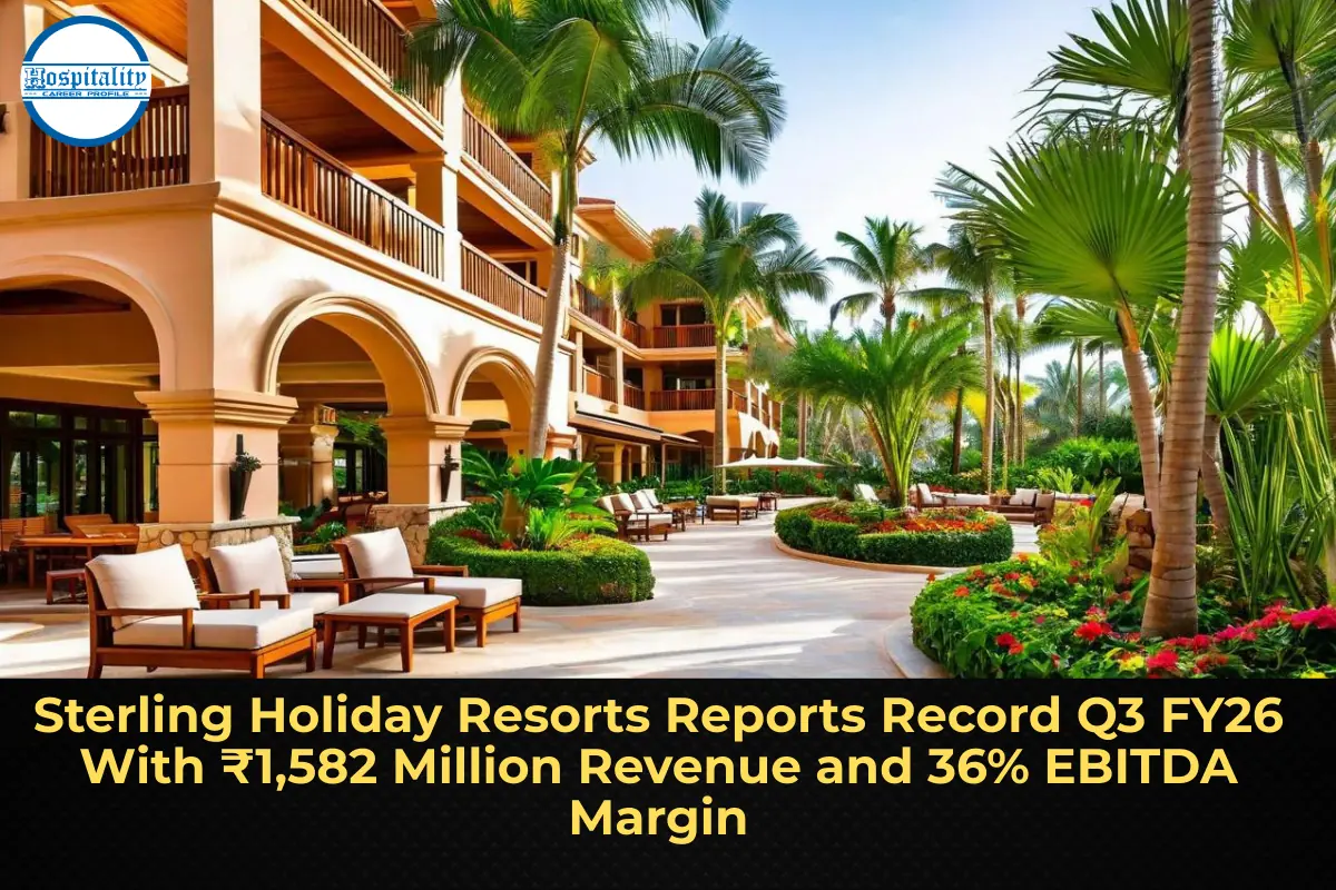 Sterling Holiday Resorts Reports Record Q3 FY26 With ₹1,582 Million Revenue and 36% EBITDA Margin