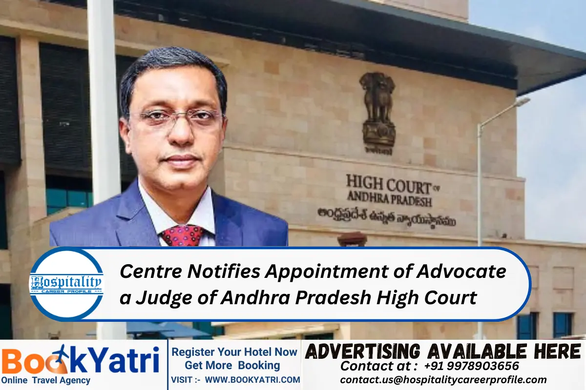Centre Notifies Appointment of Advocate as Judge of Andhra Pradesh High Court