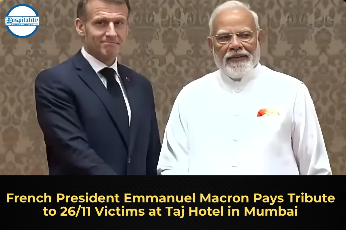 French President Emmanuel Macron Pays Tribute to 26/11 Victims at Taj Hotel in Mumbai