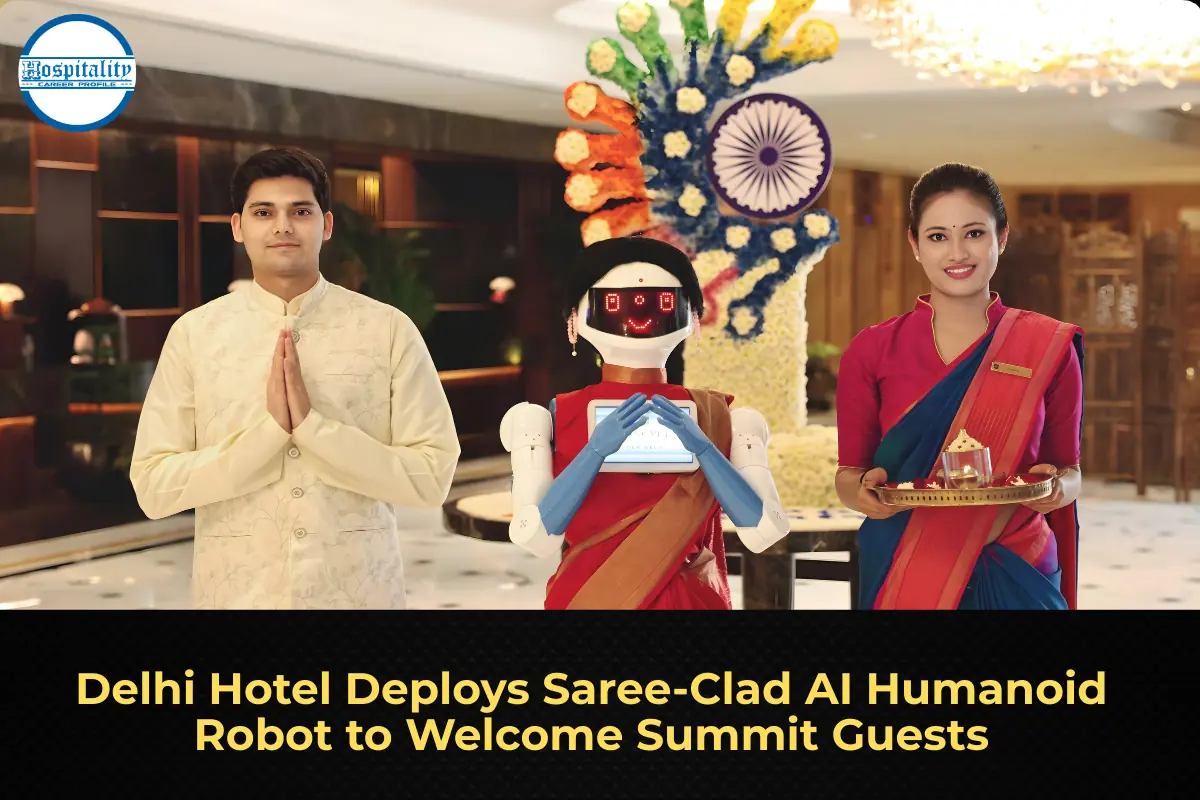 Delhi Hotel Deploys Saree-Clad AI Humanoid Robot to Welcome Summit Guests
