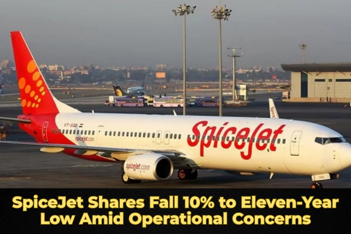 SpiceJet Shares Fall 10% to Eleven-Year Low Amid Operational Concerns