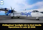 Philippines’ Sunlight Air to End Manila Operations in Late Q1 2026