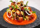 Chef Gyan’s Coastal Canvas Sous vide Octopus with Romesco Sauce & A Bloody Mary - Inspired Ceviche