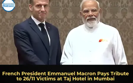 French President Emmanuel Macron Pays Tribute to 26/11 Victims at Taj Hotel in Mumbai