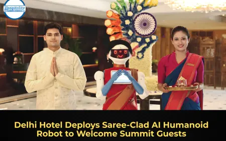 Delhi Hotel Deploys Saree-Clad AI Humanoid Robot to Welcome Summit Guests