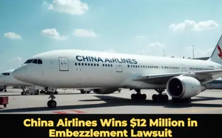 China Airlines Wins $12 Million in Embezzlement Lawsuit