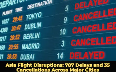 Asia Flight Disruptions: 787 Delays and 35 Cancellations Across Major Cities