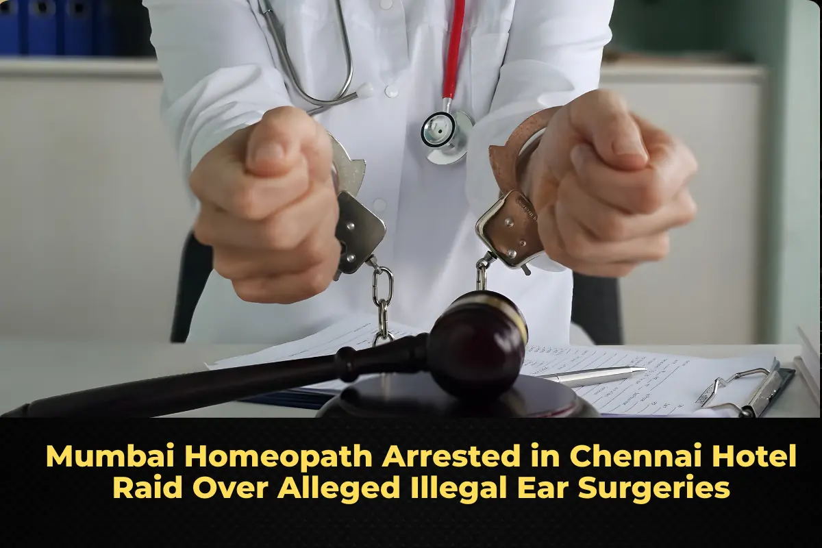 Mumbai Homeopath Arrested in Chennai Hotel Raid Over Alleged Illegal Ear Surgeries