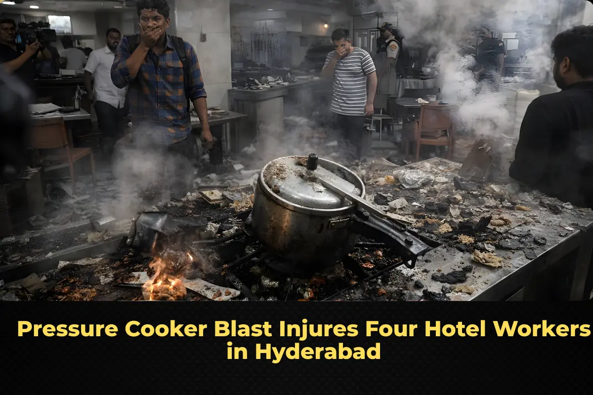 Pressure Cooker Blast Injures Four Hotel Workers in Hyderabad