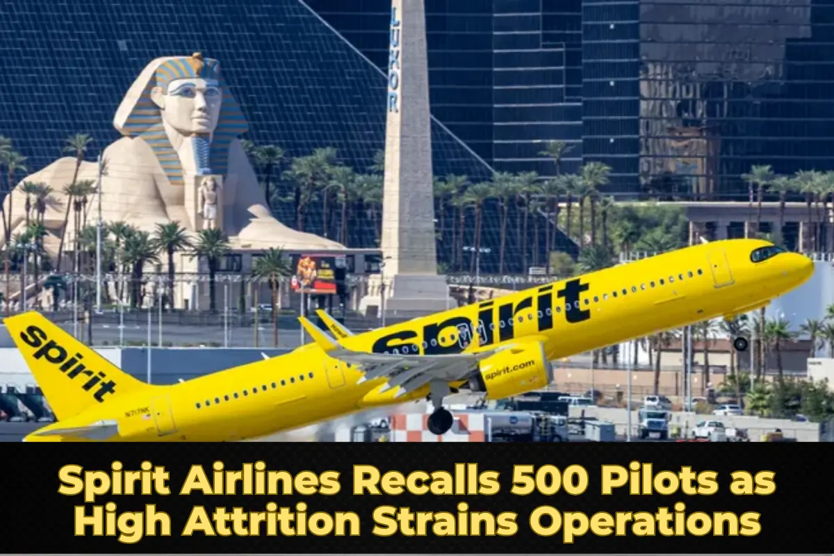 Spirit Airlines Recalls 500 Pilots as High Attrition Strains Operations