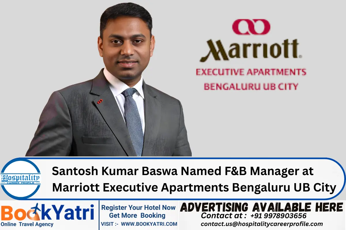 Santosh Kumar Baswa Named F&B Manager at Marriott Executive Apartments Bengaluru UB City