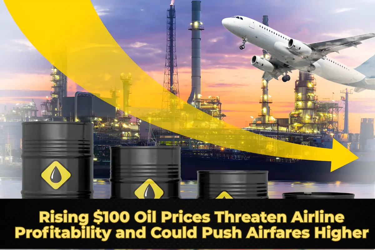 Rising $100 Oil Prices Threaten Airline Profitability and Could Push Airfares Higher