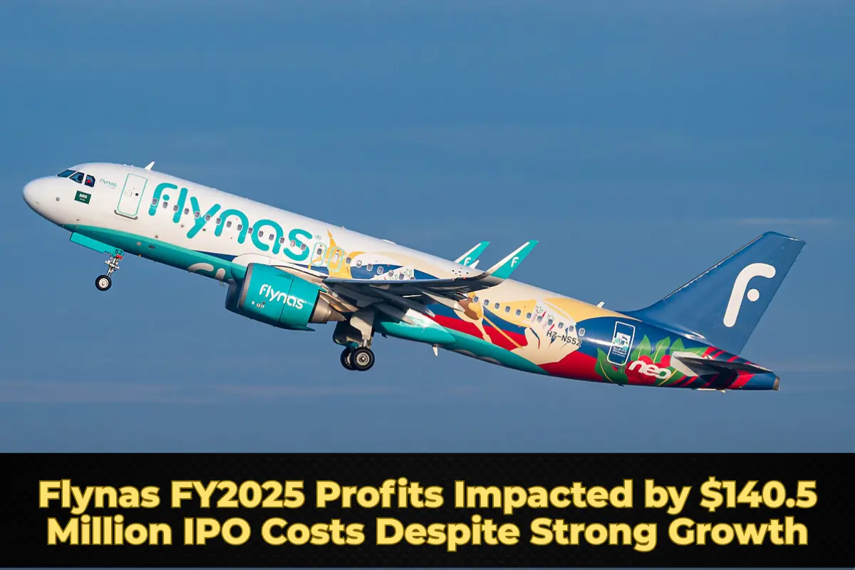 Flynas FY2025 Profits Impacted by $140.5 Million IPO Costs Despite Strong Growth