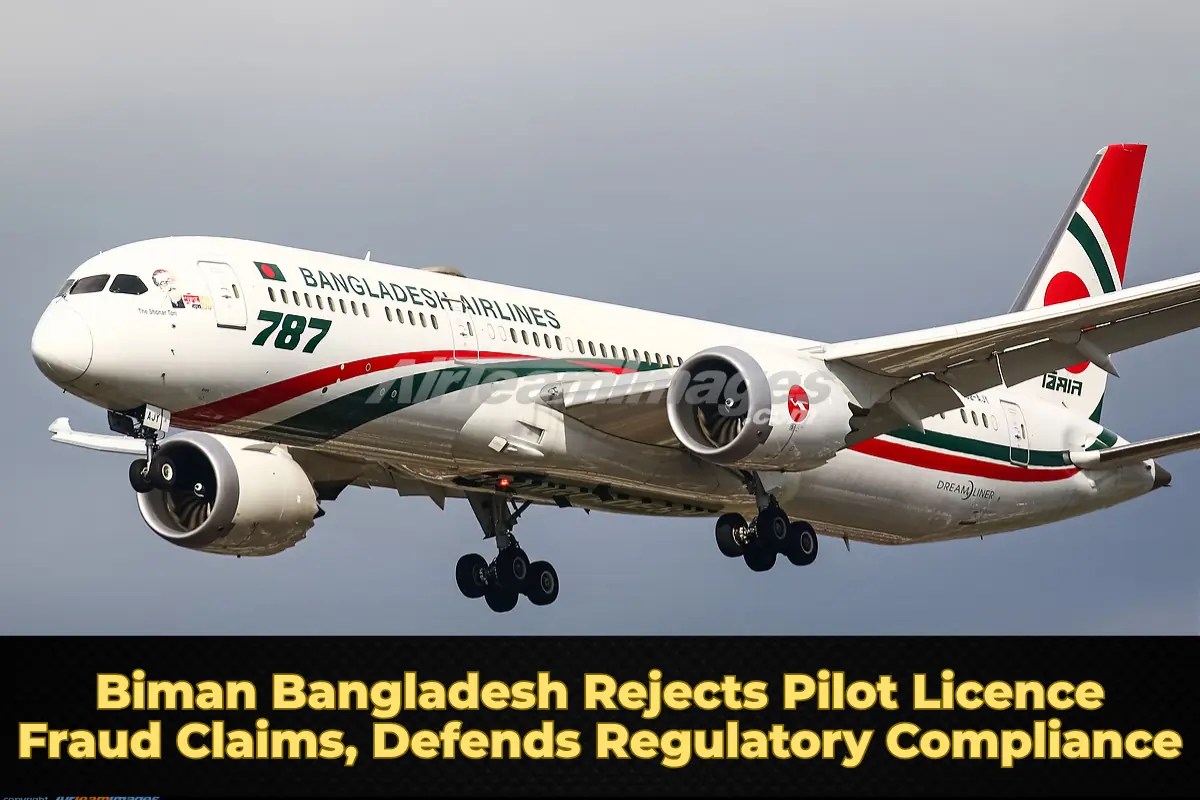 Biman Bangladesh Rejects Pilot Licence Fraud Claims, Defends Regulatory Compliance