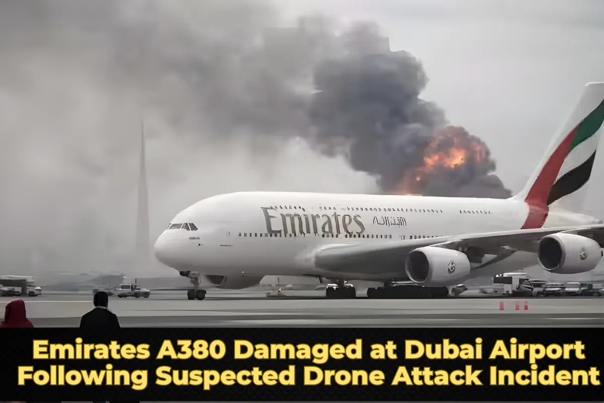 Emirates A380 Damaged at Dubai Airport Following Suspected Drone Attack Incident