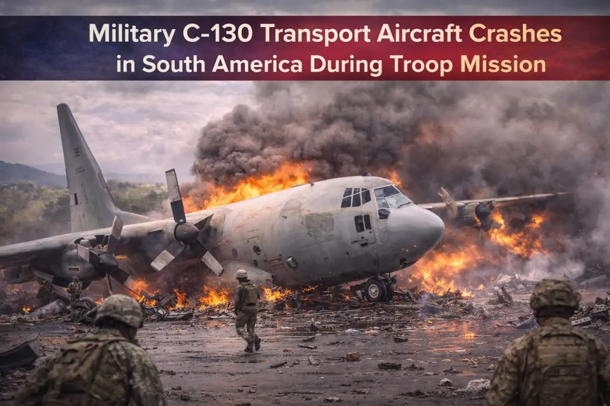 Military C-130 Transport Aircraft Crashes in South America During Troop Mission