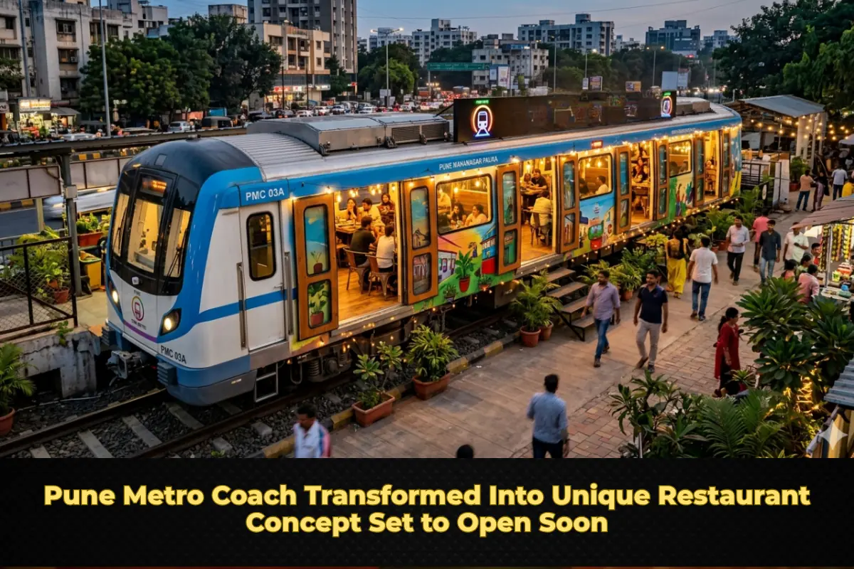 Pune Metro Coach Transformed Into Unique Restaurant Concept Set to Open Soon