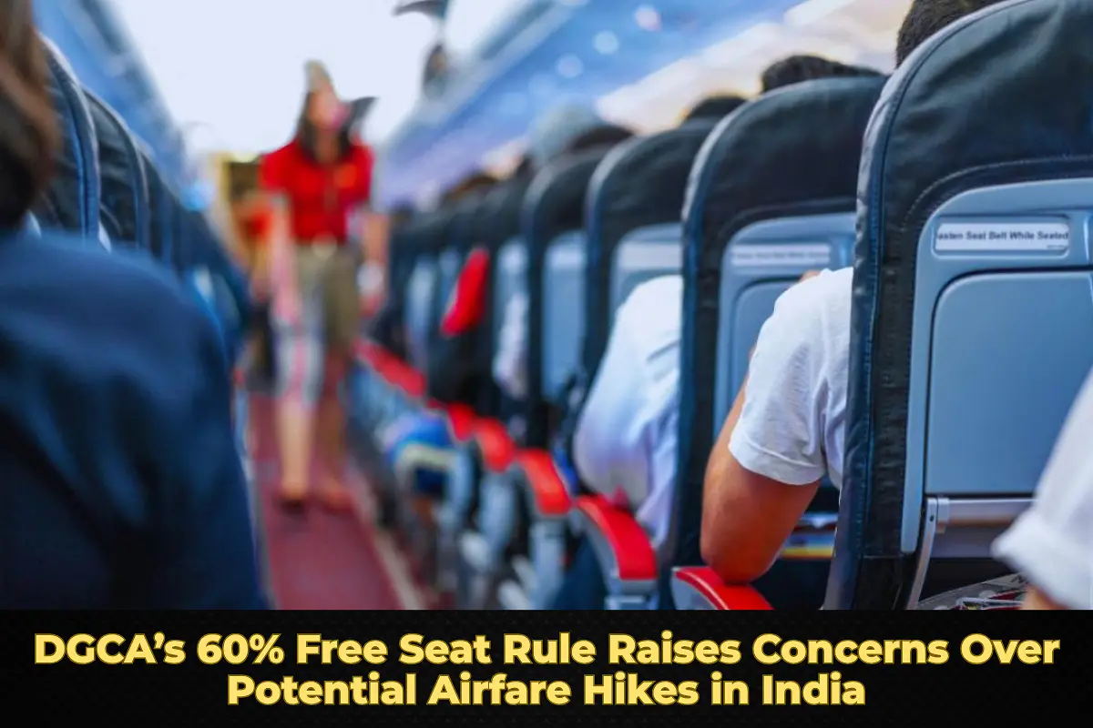 DGCA’s 60% Free Seat Rule Raises Concerns Over Potential Airfare Hikes in India