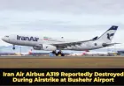 Iran Air Airbus A319 Reportedly Destroyed During Airstrike at Bushehr Airport
