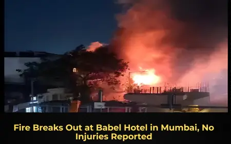 Fire Breaks Out at Babel Hotel in Mumbai, No Injuries Reported