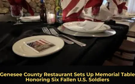 Genesee County Restaurant Sets Up Memorial Table Honoring Six Fallen U.S. Soldiers
