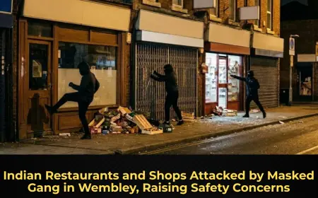 Indian Restaurants and Shops Attacked by Masked Gang in Wembley, Raising Safety Concerns