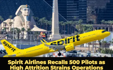Spirit Airlines Recalls 500 Pilots as High Attrition Strains Operations