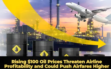 Rising $100 Oil Prices Threaten Airline Profitability and Could Push Airfares Higher