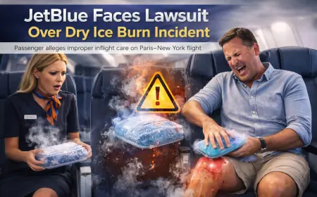 JetBlue Faces Lawsuit After Passenger Suffers Dry Ice Burns on Paris–New York Flight