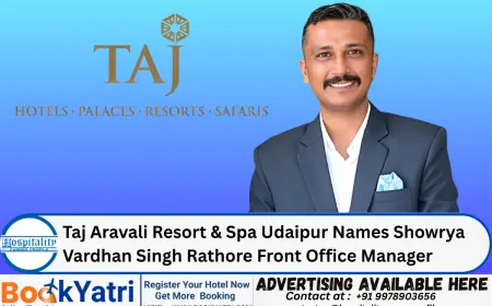 Taj Aravali Resort & Spa Udaipur Names Showrya Vardhan Singh Rathore Front Office Manager