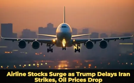 Airline Stocks Surge as Trump Delays Iran Strikes, Oil Prices Drop