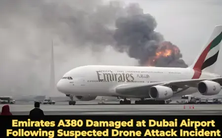 Emirates A380 Damaged at Dubai Airport Following Suspected Drone Attack Incident