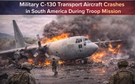 Military C-130 Transport Aircraft Crashes in South America During Troop Mission