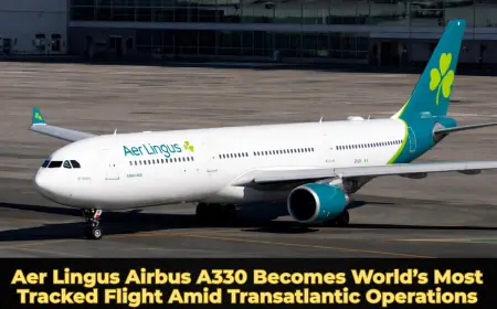 Aer Lingus Airbus A330 Becomes World’s Most Tracked Flight Amid Transatlantic Operations